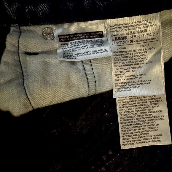 Levi's Men's 541 Tapered Athletic fit Dark Blue Indigo Acid Wash Jeans 32 x 32 - Picture 6 of 7